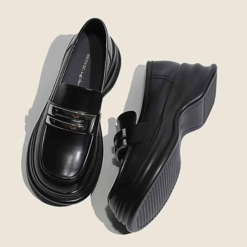 Женские новые однотонные круглые универсальные английские туфли на толстой подошве маленькие кожаные туфли французские ретро кавайные женские туфли Мэри Джейн