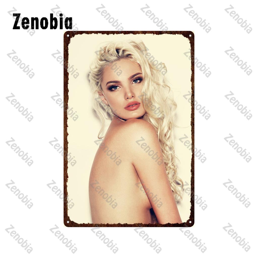 Sexy Metal Poster Angel Wings Girl Metal Signs Dropped Underwear Straps Woman Tin Signs Vintage Plaque for Bar Pub Home Decor