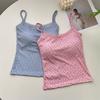 Women Fashion Summer Spaghetti Strap Tank Tops Sexy Boho Bow Front Sleeveless Camisole Shirt
