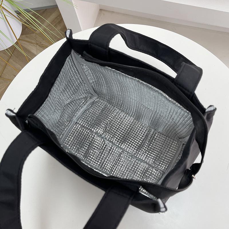 Large Capacity Lunch Bag with Aluminum Foil Insulation for Work Simple and Practical Top Handle Bag