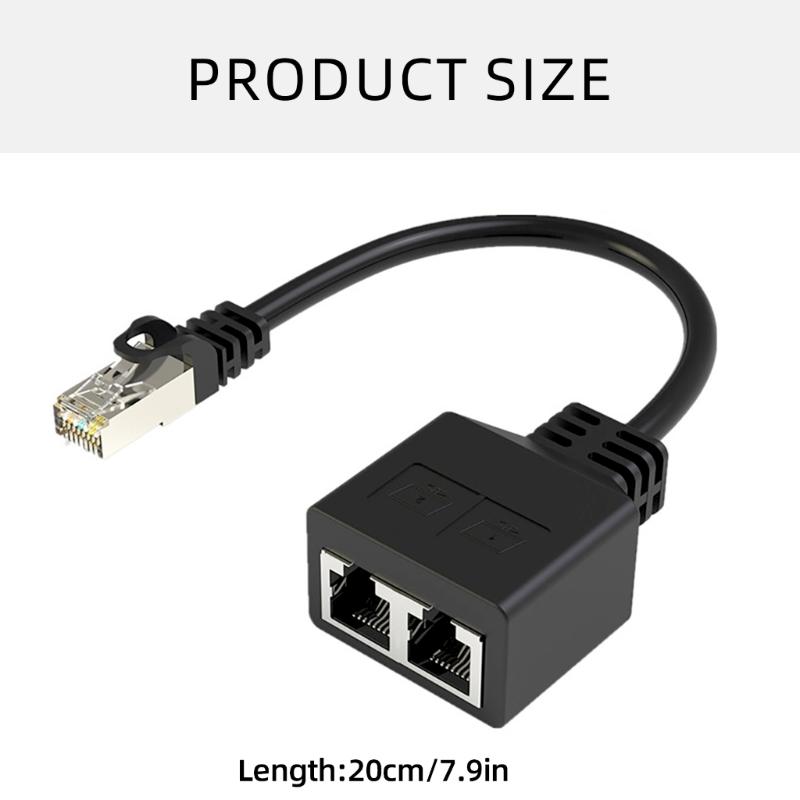 Кабель-разветвитель Ethernet RJ45, 1 штекер на 2 гнезда, разветвитель LAN Ethernet для Cat5 Cat6, адаптер-разъем для гнезда LAN Ethernet