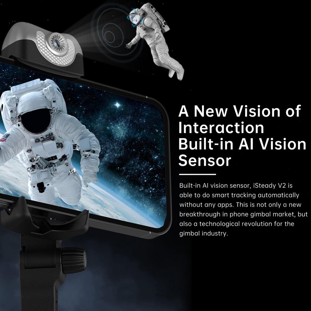 Hohem iSteady V2 3-Axis AI Smart Tracking Palm Gimbal Handheld Smartphone Stabilizer Gesture
