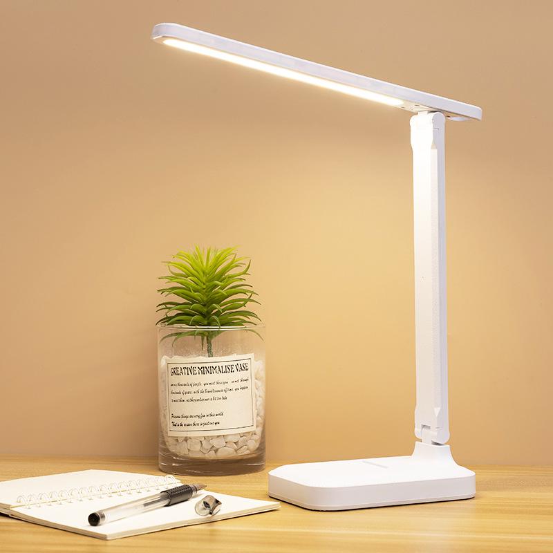 Eye-Protective LED Desk Lamp - Touch Control, Folding Design for Students and Children's Bedside