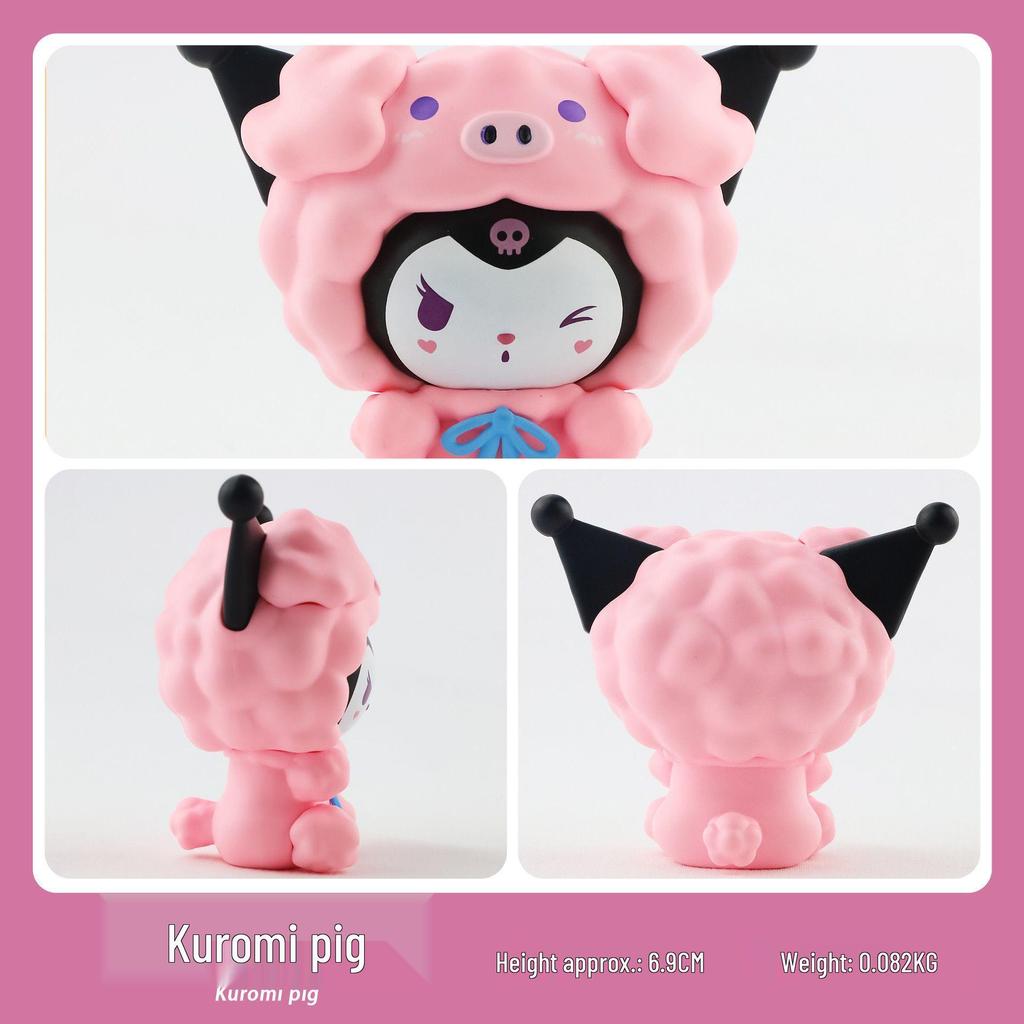 8th Gen Sheep Head Melody Blind Box Figure: Girly Cinnamonroll Kuromi Ornament for Women