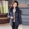 Xiaofu Women's Mid-Length Thick Down Jacket for Seniors