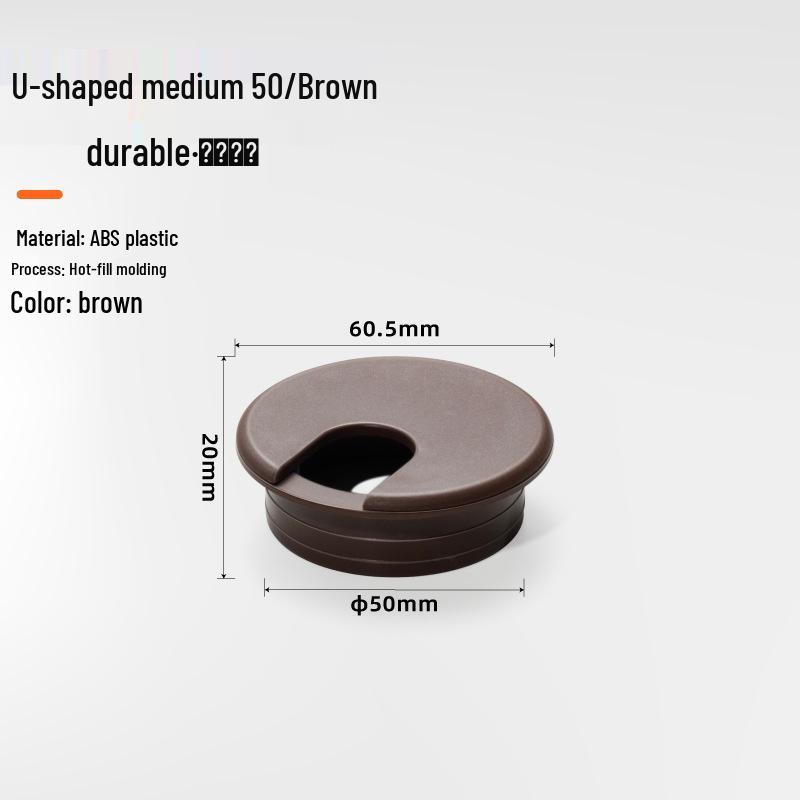 Desk Cable Management Box, ABS Plastic Round Cable Hole Cover, Decorative Wire Box