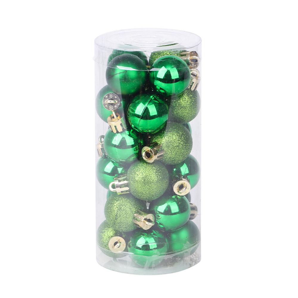 24 шт. 3 см Товары для вечеринок Поделки Домашний декор Шар Украшение для рождественской елки Подвеска-капля Рождественское подвесное украшение