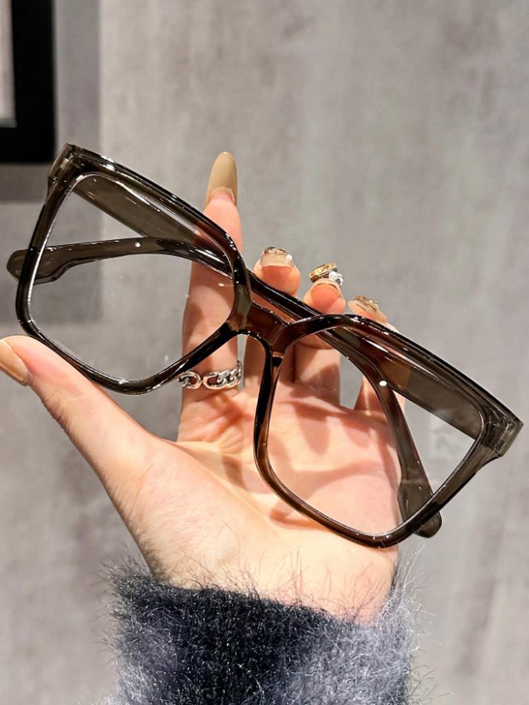 1 шт./2 шт./3 шт./4 шт. Элегантные, простые и стильные геометрические очки с прозрачными линзами, подходят для ежедневного чтения в офисе