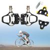 Light weight Clipless Bicycles Pedals with Cleats Universals Road Bike Cycling Pedals Bicycles Locking Pedals Easy to Use