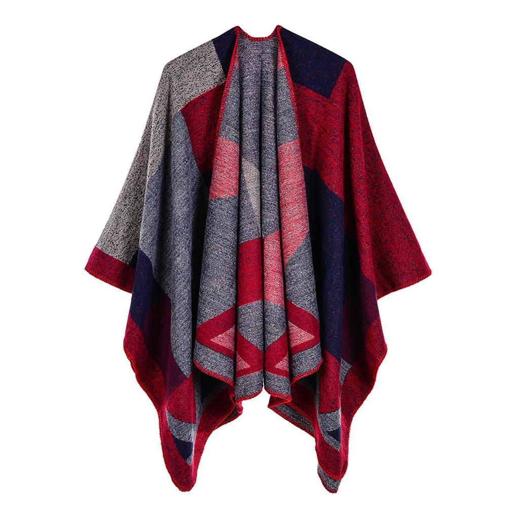 Женское зимнее теплое одеяло с принтом большого размера, накидка, шаль, кардиганы