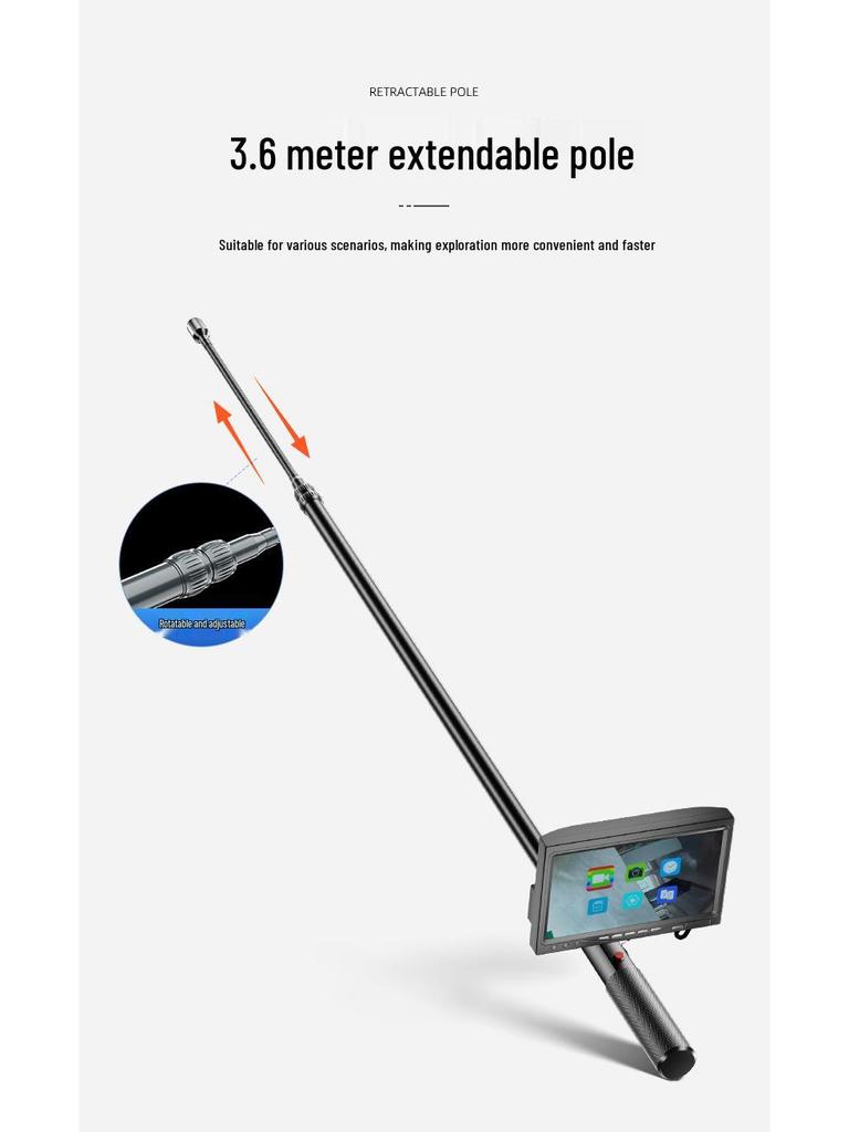HD Car Undercarriage Inspection Mirror & Handheld Snake Eye Camera for Earthquake Fire Rescue & Life Detection