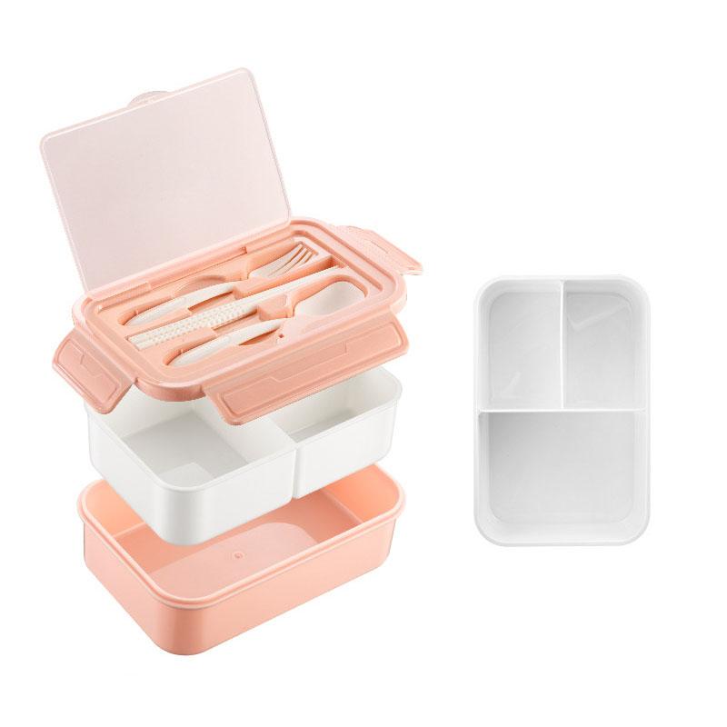 Бытовой ланч-бокс большой вместимости - Студенческий ланч-бокс с отделениями, Ланч-бокс для фруктов, Ланч-бокс с отделением для разогрева в микроволновой печи