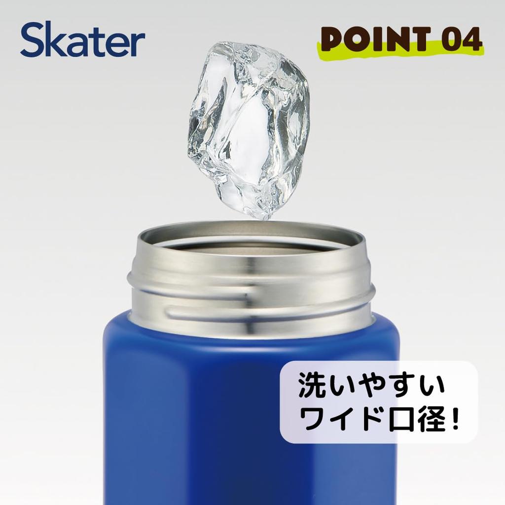 Skater Бутылка-кружка из нержавеющей стали 500 мл, удобная для удержания, восьмиугольная бутылка для воды SNOOPY Snoopy, термо/холодная STO5-A