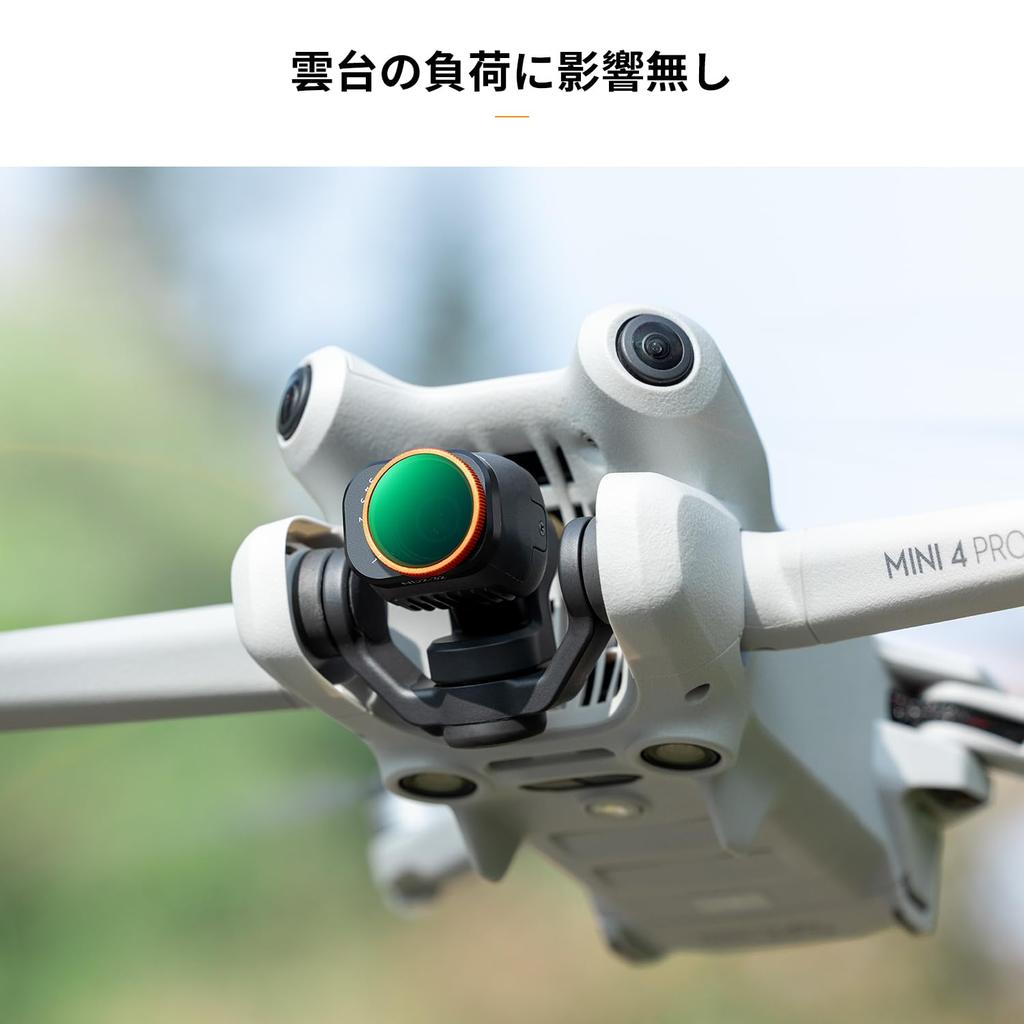 Концептуальный переменный ND-фильтр для DJI Mini 4 Магнитный Легко регулируемый Свет AGC Оптический Нано и K&F Pro, ND2-ND32, Адсорбция, Установка, Уменьшение,