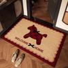 WELCOME Mat with Cute Horse Pattern Red Front Door Doormat Non-Slip Indoor Outdoor Entryway Rug Dirt Trapper Home Decor Gift