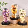 Everlasting Rose LED Glass Dome Bouquet Romantic Illuminated Ornament Perfect Valentine's Day Christmas Home Decor Romantic Gift