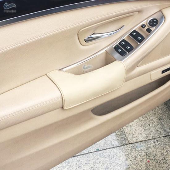 Left Driver Side Cow Leather Door Armrest Handle Bowl Pull Protection Cover for BMW X5 E70 2007 2008 2009 2010 2011 2012