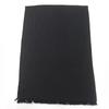 Great GUCCI Stall Large scarf with logo and fringe black wool Women 599437 Used