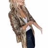 Womens Sequin Blazer Suit Glitter Open Front Thin Jacket Ladies Party Outwear