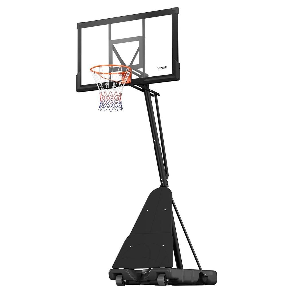 Portable Basketball Stand, 3.05m Height Adjustment Basketball Hoop & Goal, Basketballs Hoop Outdoor with 1270mm PC Backboard for Kids, Adults in