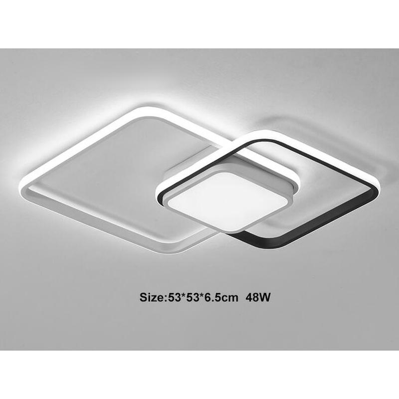 Акриловый накладной потолочный светильник с дистанционным управлением, светодиодный потолочный светильник для гостиной, современные простые прямоугольные светильники