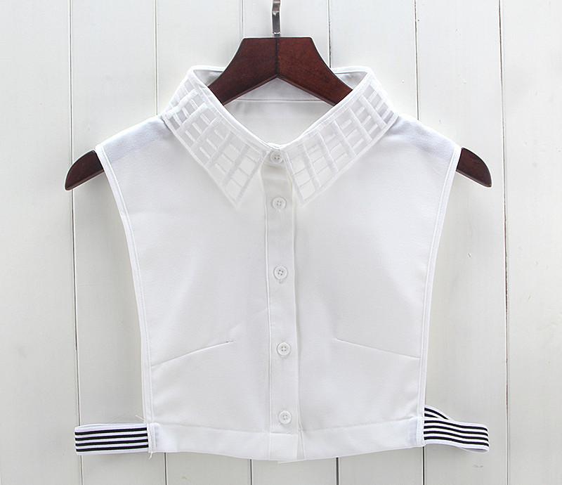 Autumn Women Detachable Lapel Fake Collar Ladies White Black Shirt False Collar Blouse Removable Half Shirt Dress Decoration