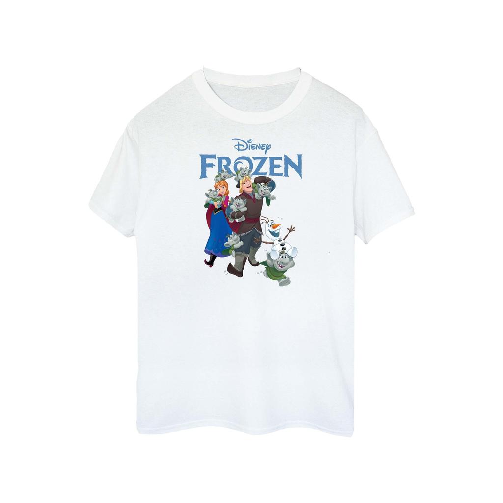 Disney Womens/Ladies Frozen Happy Trolls Cotton Boyfriend T-Shirt