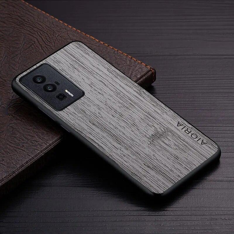 Case for Poco F5 Pro Redmi K60 Pro 5G Funda Bamboo Wood Pattern Leather Cover Luxury Coque for Xiaomi Poco F5 Pro Case Cover