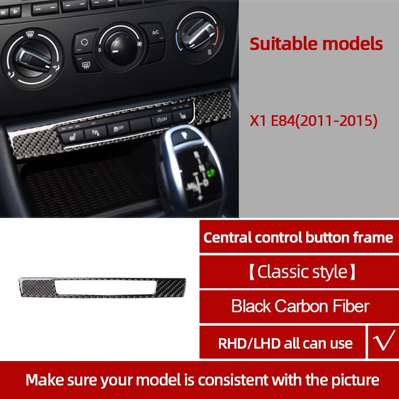 bftws1 For BMW X1 E84 2011-2015 Carbon Fiber Center Console Gear CD Door Panel Trim Sticker Decoration Car Interior Tuning Accessories
