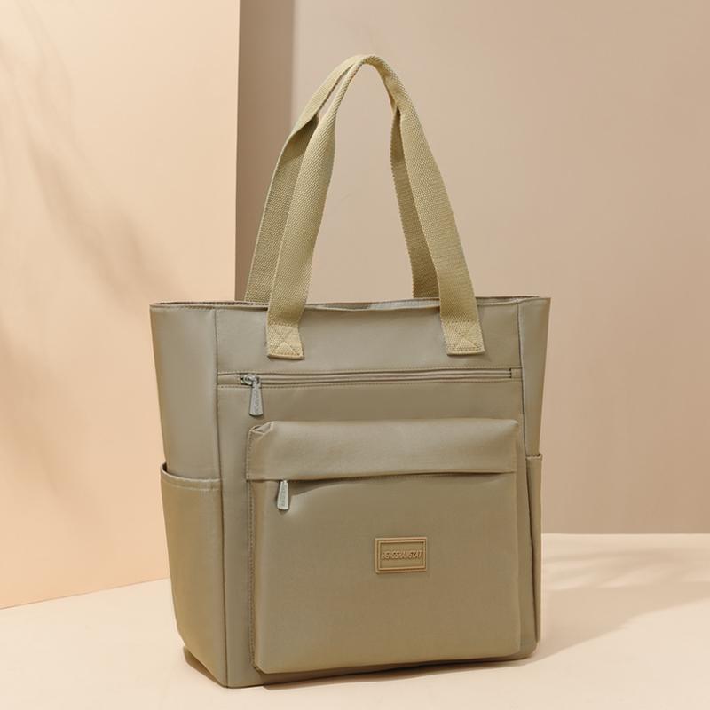 Женская сумка через плечо большой вместимости, сумка-тоут, водоотталкивающая нейлоновая сумка