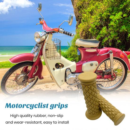 1 пара мотоциклетных ручек, нескользящие резиновые ручки на конце, ручки подруливающего устройства, 22 мм, удобные ручки для руля мотоцикла, ручки подруливающего устройства