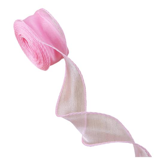 10 Yards Organza Ribbon Satin Solid Color Ribbon Roll DIY Craft Ribbon for Gift Wrapping Wedding Bouquets Wreath