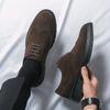 Fashion Retro Fashion Matte Genuine Leather Men Brogue Oxford Shoes New Bussiness Thick Soled  Causal Soft Daily Male Footwear Shoes Men