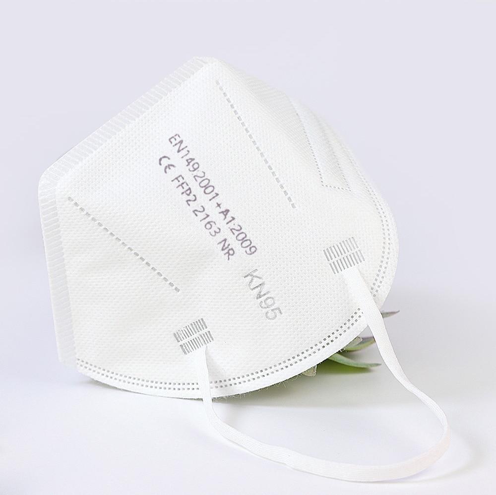 20-200PCS 5 Layers FFP2 MASK Adult Black KN95 Fabric Mascarillas Approved Mouth Face FPP2 Mask KN95 Filter Respirator FFP2MASK