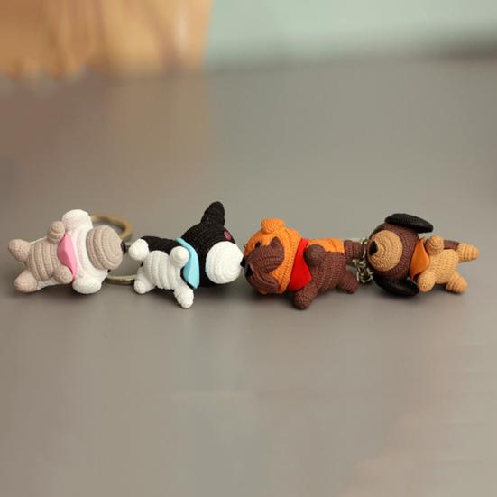 Трехмерное вязание из шерсти. Нежное мастерство. Устойчивое к выцветанию. Износостойкое украшение. Очаровательный брелок-талисман для собаки. Аксессуар для сумки.