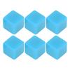 6Pcs Blank Dice Set Right Angle Plastic Hexahedral Cubes Classroom Board Game DIY Math Counting Teaching Party Favor