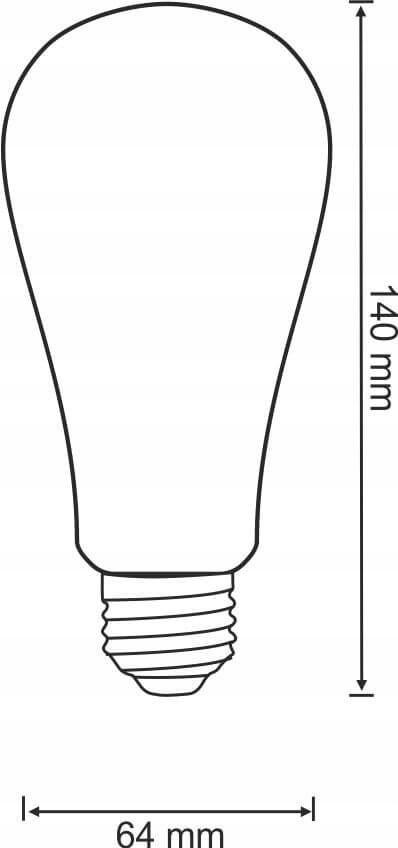 Decorative filament LED bulb ST64 75W E27 warm