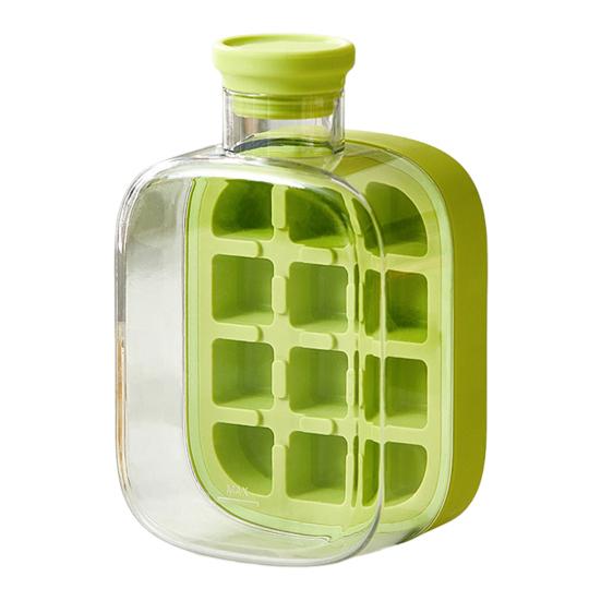 Лоток для льда с крышкой, эффективная форма для приготовления льда для морозильника, легкое извлечение, бесконтактная заливка кубиков льда для напитков, кофе, коктейлей