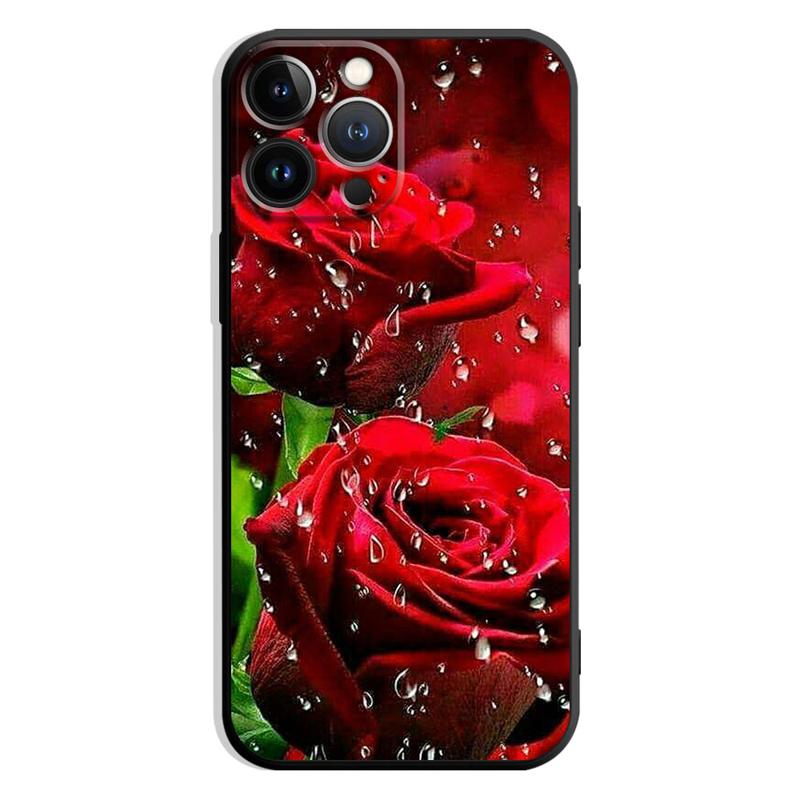 Чехол для телефона с красной розой для iPhone Samsung Galaxy Redmi Xiaomi Oppo OnePlus Note SA 7 8 9 10 11 12 13 14 20 21 22 23 53 54 Pro Max Plus Ultra TPU Soft