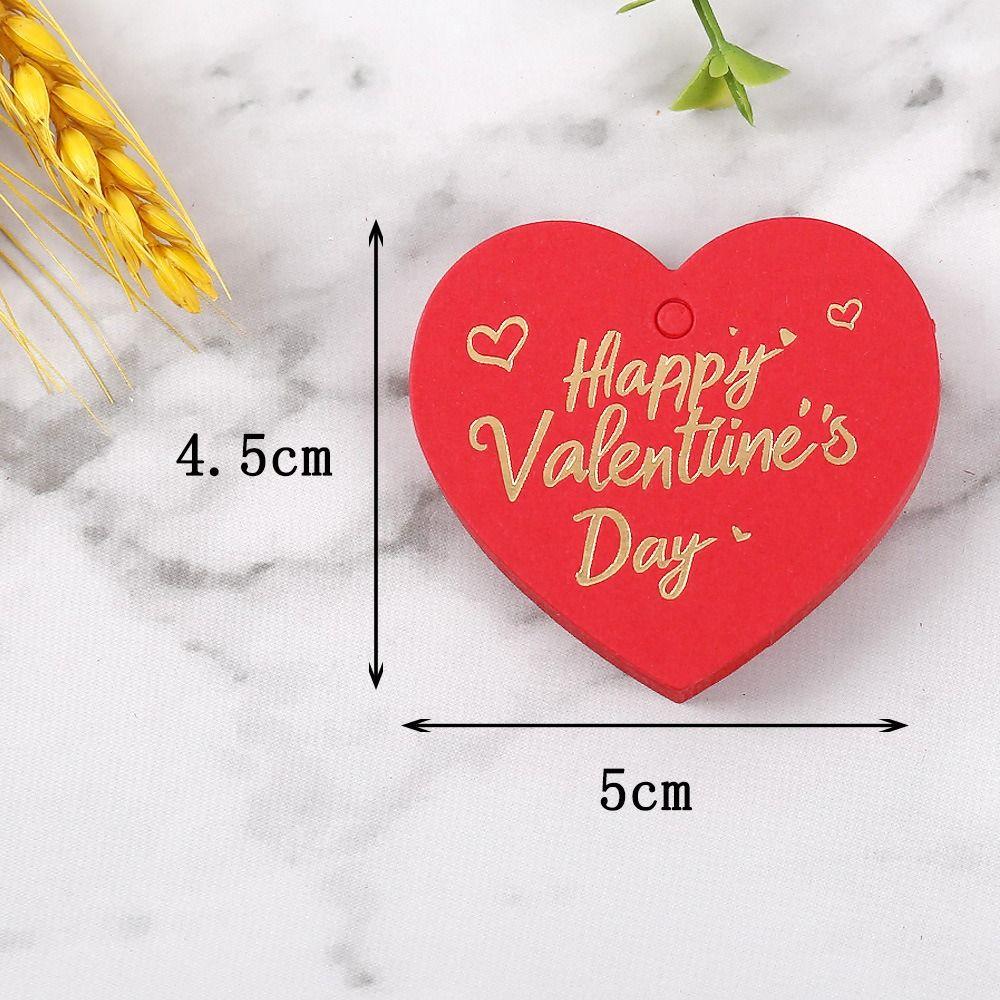 100 шт. подарочные бирки ручной работы на День святого Валентина в форме сердца подарочные этикетки с Днем святого Валентина