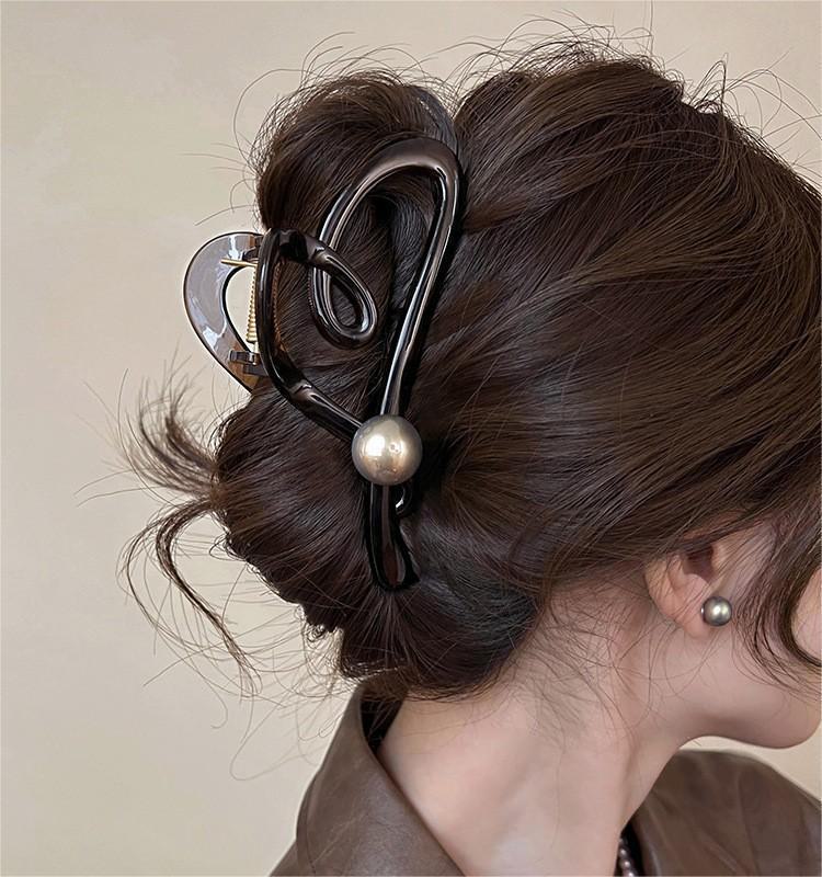 Большая круглая акриловая заколка-шпилька для волос Maillard - универсальная заколка-акула для повседневного использования