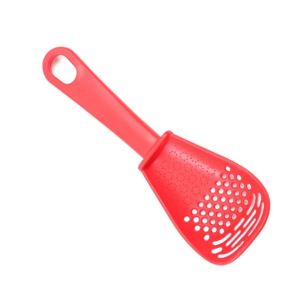 2Pcs Heat Insulated Handle Filter Spoon Uniform Filter Holes Draining Skimmer Sieve Spoon Filtering