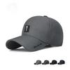 Offset Alphabet Versatile Hat Men's Spring and Summer Outdoor Middle-aged Clothing Fabric Sunshade Cap Hard Top Baseball Cap