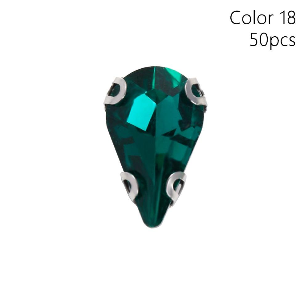 50 шт./упак. Пришивные блестящие стразы для шитья, форма капли воды, бриллиантовые бусины, украшение для рукоделия
