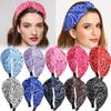 1 шт. Женские повязки на голову Пейсли Повязки для волос Узловая повязка-тюрбан Эластичные скрученные повязки на голову Полосатые тканевые повязки на голову для женщин и девочек