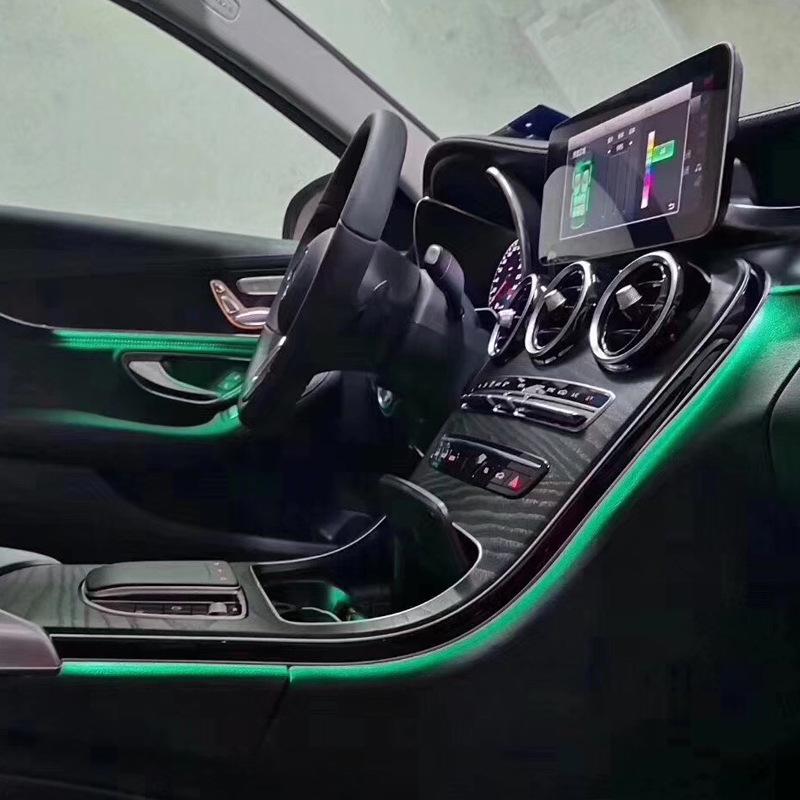 Mercedes-Benz C-Class W205/GLC X253 Ambient Light Mod: 3-Color To 64-Color Gradient Transformation.