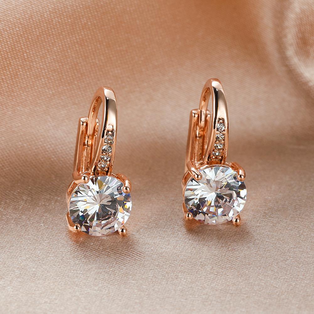 Женские серьги с крупными камнями кубического циркония