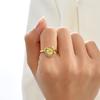 CZ Zircon Spinning Planet Anxiety Ring for Women Fidget Anti-stress Rotate Round Adjustable Open Rings Vintage Zircon Gift