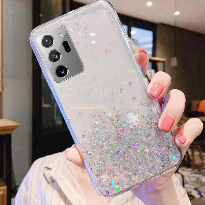 Блестящий мягкий чехол для телефона Samsung Galaxy Note 20 Ultra Note20 Ultra N985F Задняя крышка для Samsung Note 20 Ultra 5G Capa
