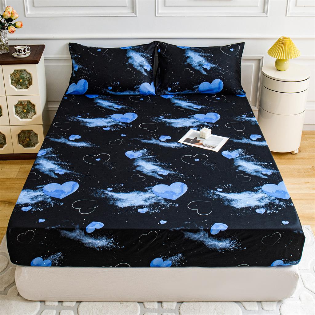 1 шт. Простыня на резинке с принтом, Постельное белье, Без наволочки. для Спальни, Отеля Различные Домашние Украшения